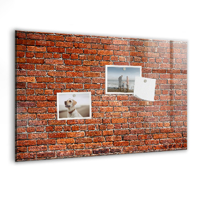 Memobord van glas met print inclusief neodymium magneten Magnetisch bord voor foto's en notities