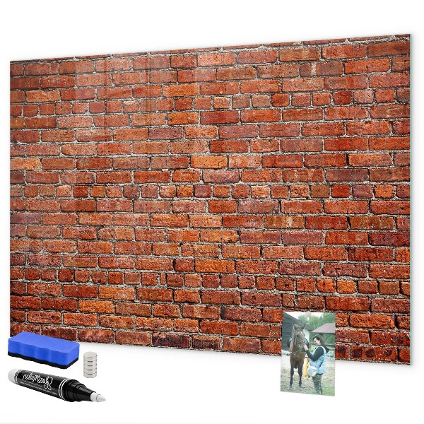 Memobord van glas met print inclusief neodymium magneten Magnetisch bord voor foto's en notities