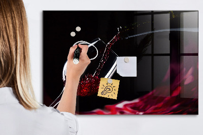 Memobord van glas met print inclusief neodymium magneten Een creatieve plek voor herinneringen en foto's