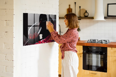 Memobord van glas met print inclusief neodymium magneten Een creatieve plek voor herinneringen en foto's