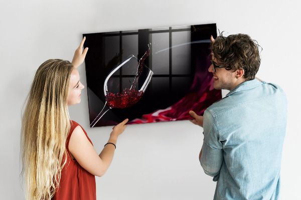 Memobord van glas met print inclusief neodymium magneten Een creatieve plek voor herinneringen en foto's