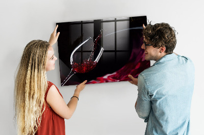 Memobord van glas met print inclusief neodymium magneten Een creatieve plek voor herinneringen en foto's