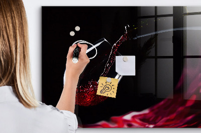 Memobord van glas met print inclusief neodymium magneten Een creatieve plek voor herinneringen en foto's