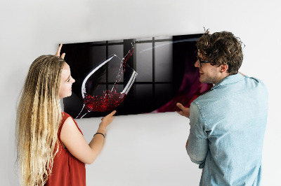 Memobord van glas met print inclusief neodymium magneten Een creatieve plek voor herinneringen en foto's