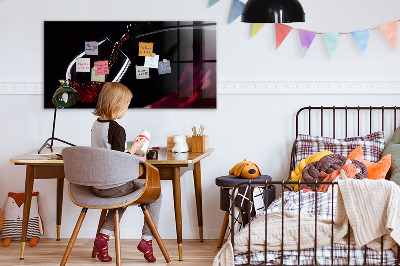 Memobord van glas met print inclusief neodymium magneten Een creatieve plek voor herinneringen en foto's