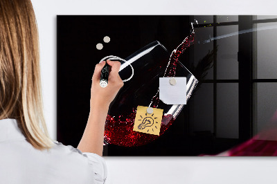 Memobord van glas met print inclusief neodymium magneten Een creatieve plek voor herinneringen en foto's