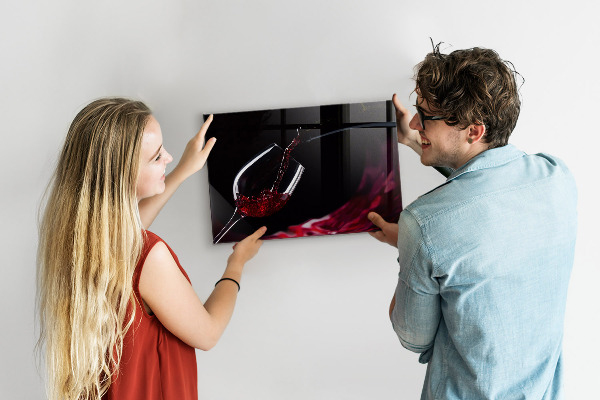 Memobord van glas met print inclusief neodymium magneten Een creatieve plek voor herinneringen en foto's