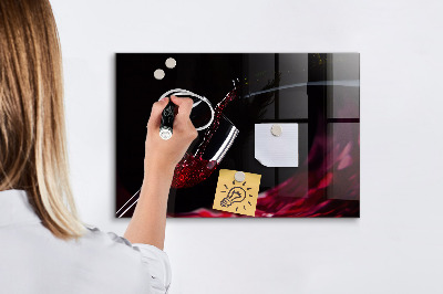 Memobord van glas met print inclusief neodymium magneten Een creatieve plek voor herinneringen en foto's