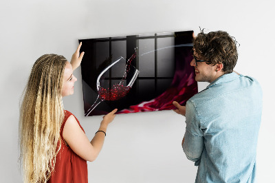 Memobord van glas met print inclusief neodymium magneten Een creatieve plek voor herinneringen en foto's