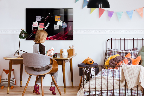 Memobord van glas met print inclusief neodymium magneten Een creatieve plek voor herinneringen en foto's
