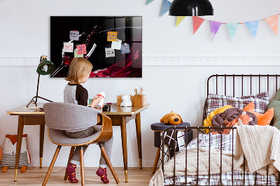 Memobord van glas met print inclusief neodymium magneten Een creatieve plek voor herinneringen en foto's