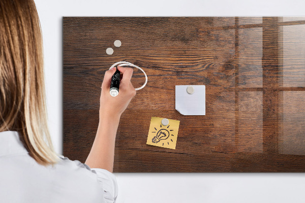 Decoratief glazen wandbord beschrijfbaar en magnetisch Een knusse ruimte om je herinneringen tentoon te stellen.