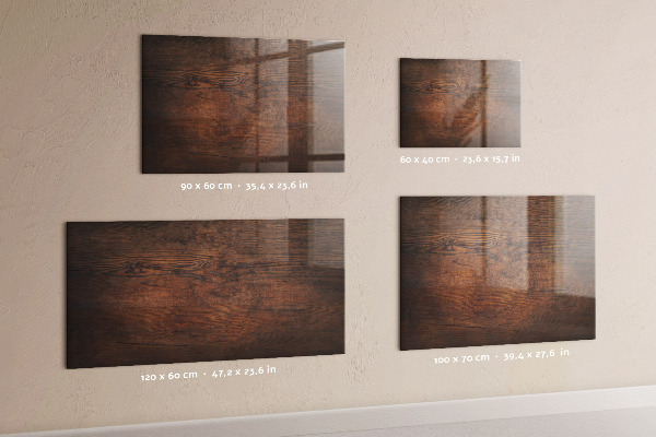 Decoratief glazen wandbord beschrijfbaar en magnetisch Een knusse ruimte om je herinneringen tentoon te stellen.