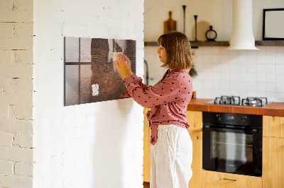 Decoratief glazen wandbord beschrijfbaar en magnetisch Een knusse ruimte om je herinneringen tentoon te stellen.