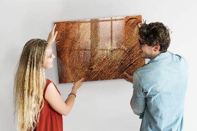 Decoratief glazen wandbord beschrijfbaar en magnetisch Memobord in rustieke stijl