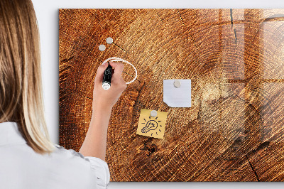 Decoratief glazen wandbord beschrijfbaar en magnetisch Memobord in rustieke stijl