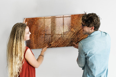 Decoratief glazen wandbord beschrijfbaar en magnetisch Memobord in rustieke stijl