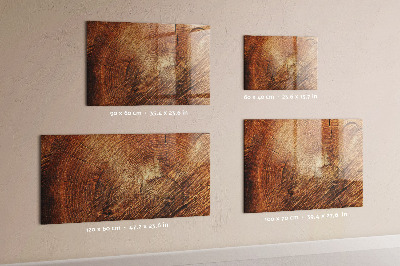 Decoratief glazen wandbord beschrijfbaar en magnetisch Memobord in rustieke stijl