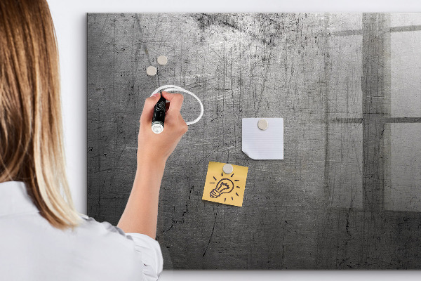Memobord van glas met print inclusief neodymium magneten Bord voor foto's en notities