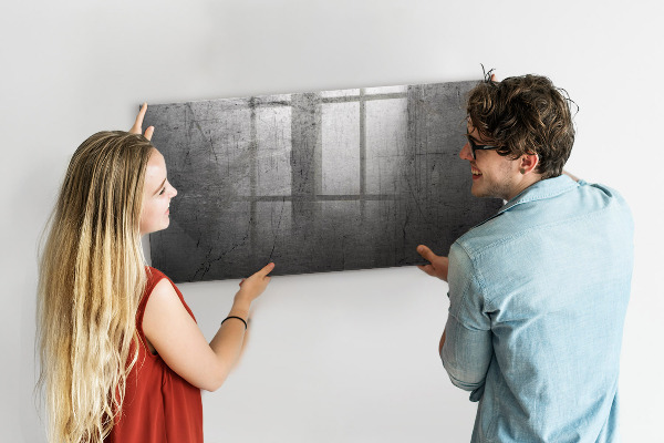 Memobord van glas met print inclusief neodymium magneten Bord voor foto's en notities