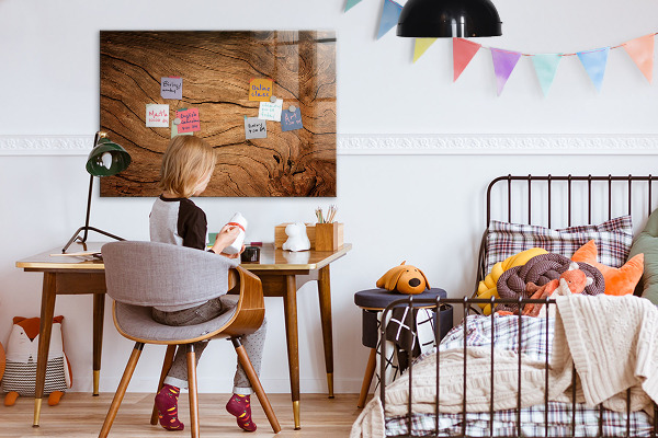 Decoratief glazen wandbord beschrijfbaar en magnetisch Modern magnetisch fotobord
