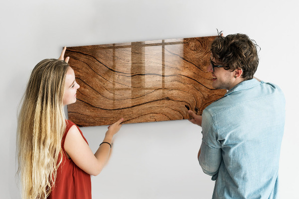 Decoratief glazen wandbord beschrijfbaar en magnetisch Modern magnetisch fotobord