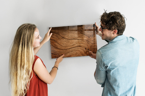 Decoratief glazen wandbord beschrijfbaar en magnetisch Modern magnetisch fotobord