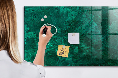 Memobord van glas met print inclusief neodymium magneten Groen bord voor notities en foto's