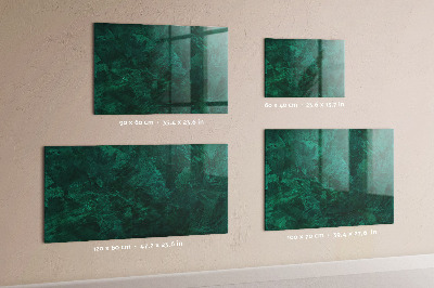 Memobord van glas met print inclusief neodymium magneten Groen bord voor notities en foto's