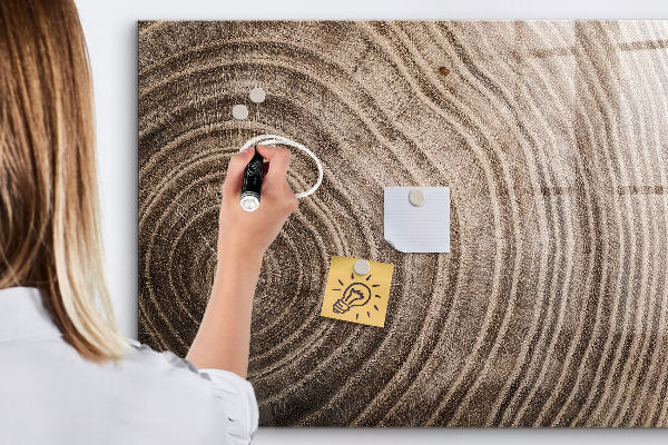 Decoratief glazen wandbord beschrijfbaar en magnetisch Memobord met magneten en foto's