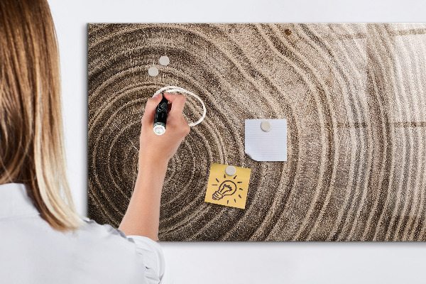 Decoratief glazen wandbord beschrijfbaar en magnetisch Memobord met magneten en foto's