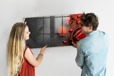 Memobord van glas met print inclusief neodymium magneten Gezellige herinneringen aan de keuken en de natuur