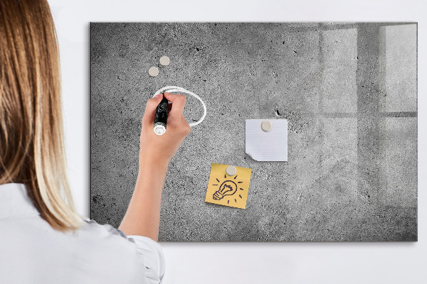 Decoratief glazen wandbord beschrijfbaar en magnetisch Memobord met magneten en foto's