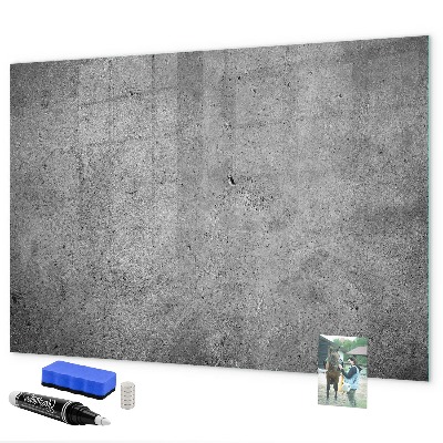 Decoratief glazen wandbord beschrijfbaar en magnetisch Memobord met magneten en foto's