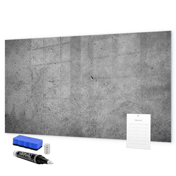 Decoratief glazen wandbord beschrijfbaar en magnetisch Memobord met magneten en foto's