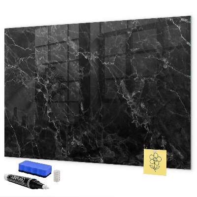 Memobord van glas met print inclusief neodymium magneten Modern prikbord voor notities en foto's