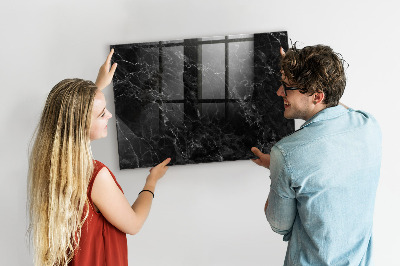 Memobord van glas met print inclusief neodymium magneten Modern prikbord voor notities en foto's