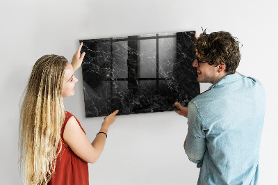 Memobord van glas met print inclusief neodymium magneten Modern prikbord voor notities en foto's