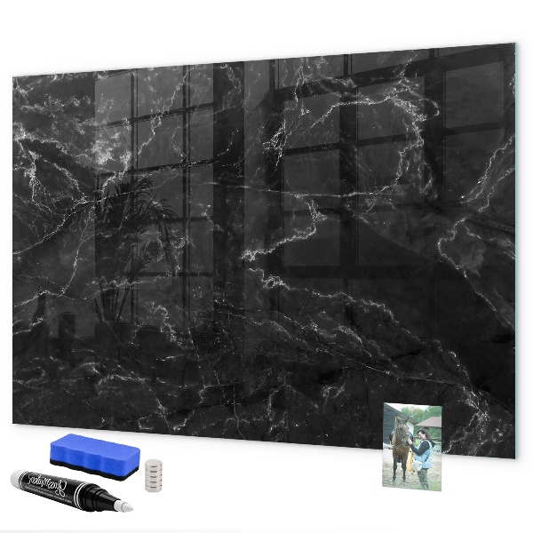 Decoratief glazen wandbord beschrijfbaar en magnetisch Een stijlvol bord voor notities en foto's