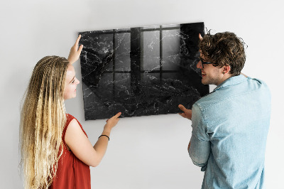 Decoratief glazen wandbord beschrijfbaar en magnetisch Een stijlvol bord voor notities en foto's