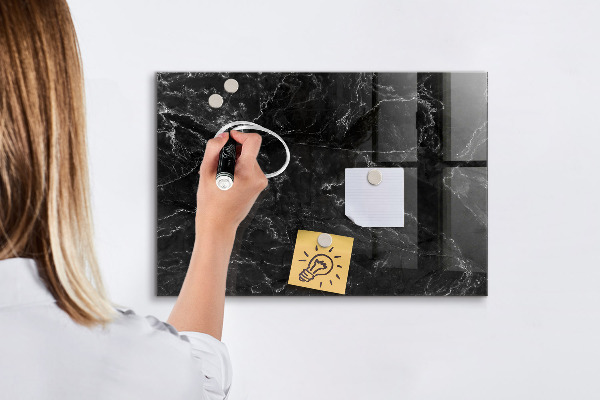 Decoratief glazen wandbord beschrijfbaar en magnetisch Een stijlvol bord voor notities en foto's