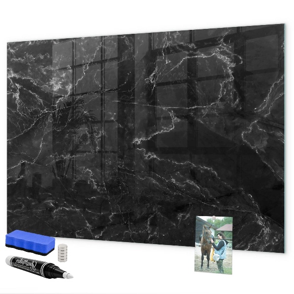 Decoratief glazen wandbord beschrijfbaar en magnetisch Een stijlvol bord voor notities en foto's