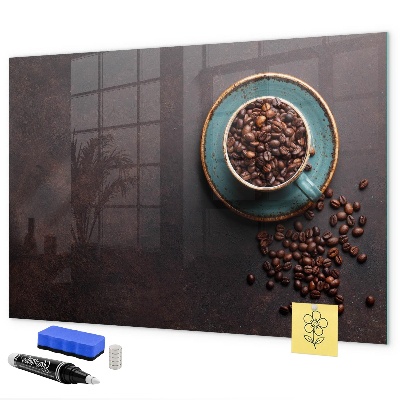 Memobord van glas met print inclusief neodymium magneten Magnetisch bord voor foto's en notities