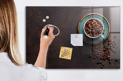Memobord van glas met print inclusief neodymium magneten Magnetisch bord voor foto's en notities