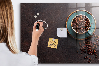 Memobord van glas met print inclusief neodymium magneten Magnetisch bord voor foto's en notities