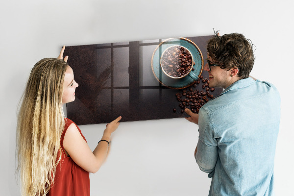 Memobord van glas met print inclusief neodymium magneten Magnetisch bord voor foto's en notities