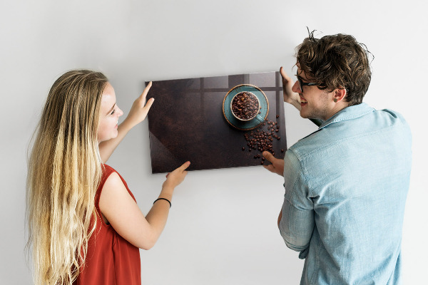 Memobord van glas met print inclusief neodymium magneten Magnetisch bord voor foto's en notities