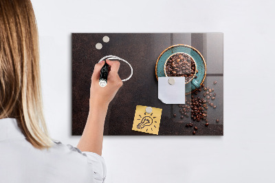 Memobord van glas met print inclusief neodymium magneten Magnetisch bord voor foto's en notities