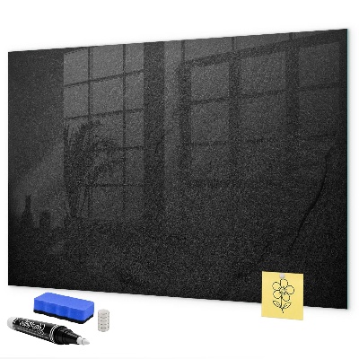 Decoratief glazen wandbord beschrijfbaar en magnetisch Notitie- en fotobord