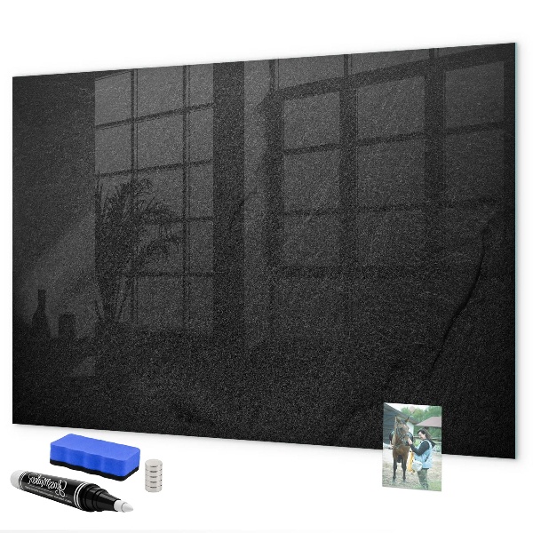 Decoratief glazen wandbord beschrijfbaar en magnetisch Notitie- en fotobord